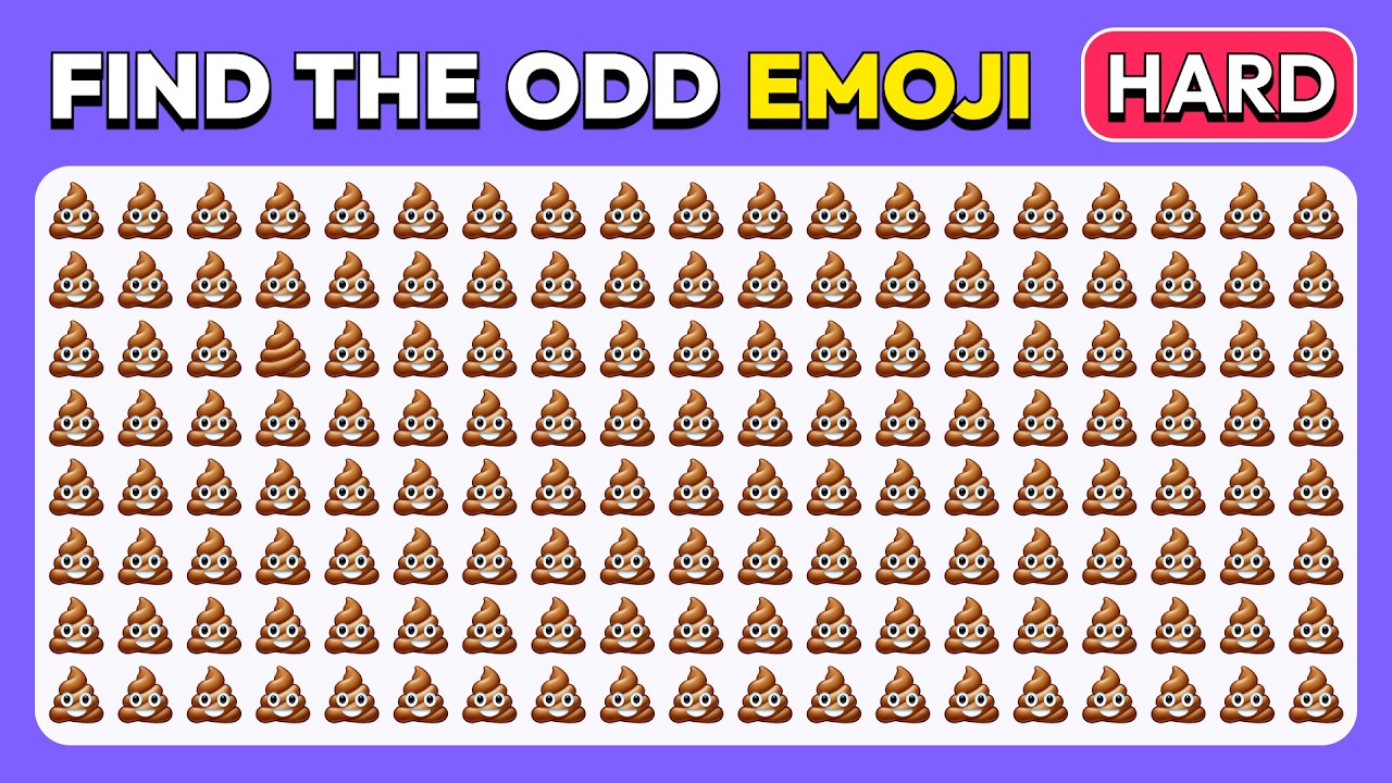 Find the Odd Emoji - Extreme Challenge 🤩🔥💩