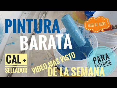 Mejor video en youtube sobre  PINTURA MAS BARATA Y CON COLOR. ingredientes ecómicos, hazlo tu mismo