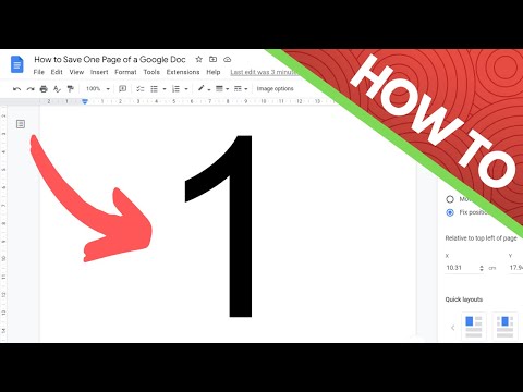 How to Save One Page of a Google Doc - Need to save as pdf