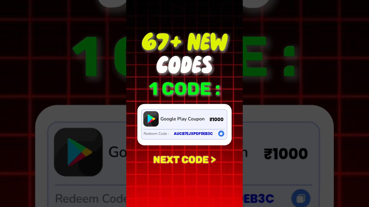 101 Free Redeem Codes for Google Play 🎁