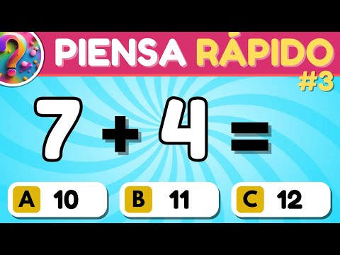 🚨➕🤔 Quiz de Matemáticas #3 Sumas ¿Puedes resolverlas todas?
