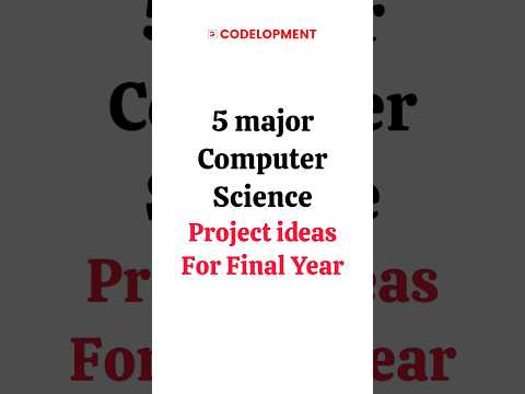 5 major/minor Computer Science Projects for Final Year | #cseprojects #computerscience