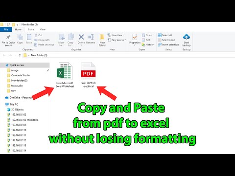 How to copy data from pdf to excel table