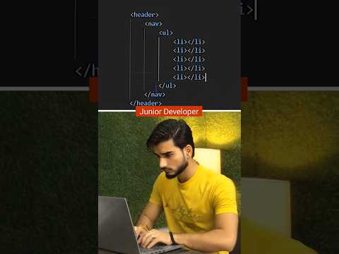 Junior Developer đ€Ą VS Senior Developer đ€#web #webdeveloper #webdevelopment #coding #programming
