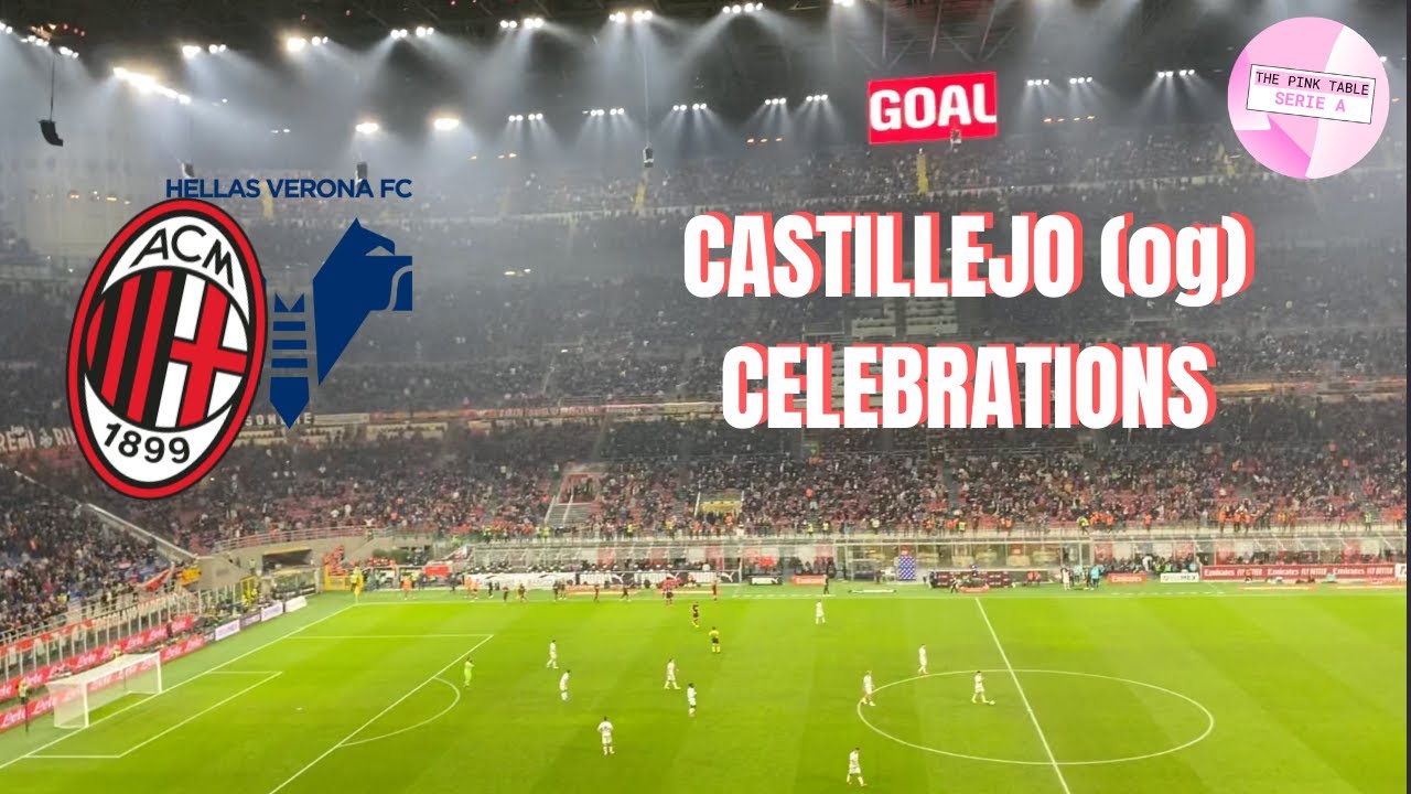 Milan 3-2 Verona: Castillejo's Live Goal Celebration ⚽