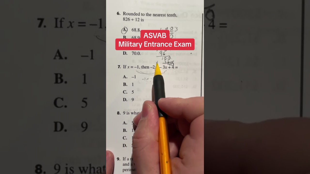 ASVAB Math Knowledge Prep: Short Solutions 📘