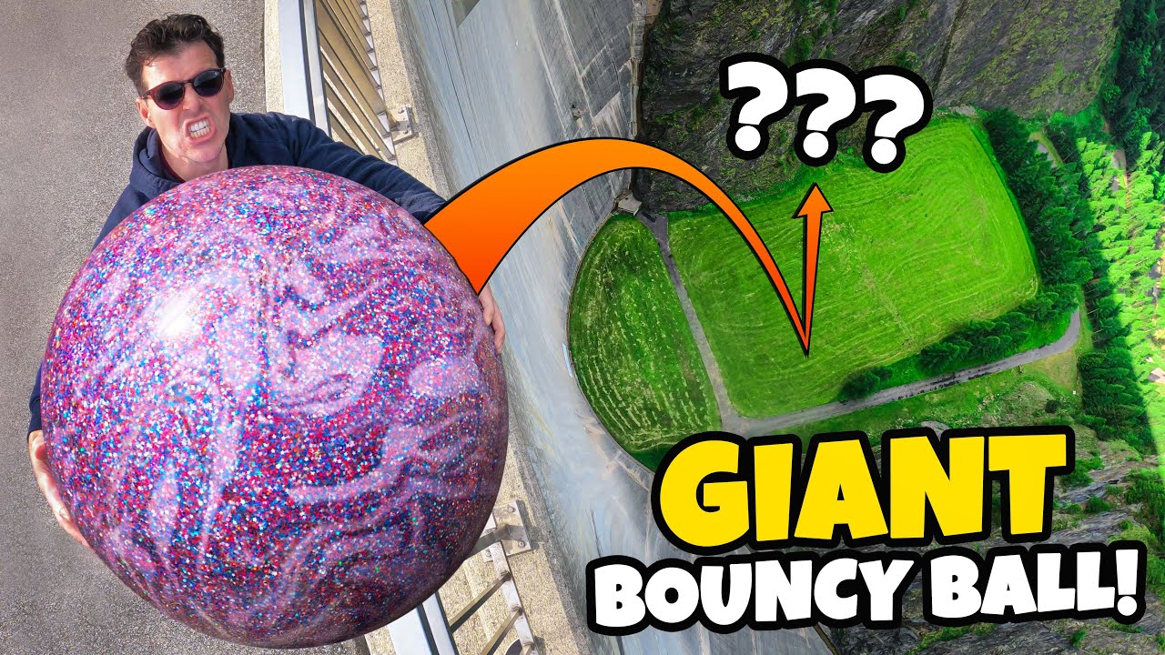 Giant Bouncy Ball Drop from 165m Dam! 🎈