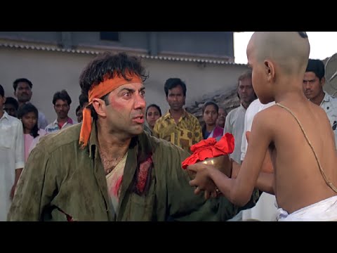 बच्चे को देखकर सनी देओल ने किया गुस्से पर काबू - Ghatak Movie - Sunny Deol - Meenakshi Seshadri