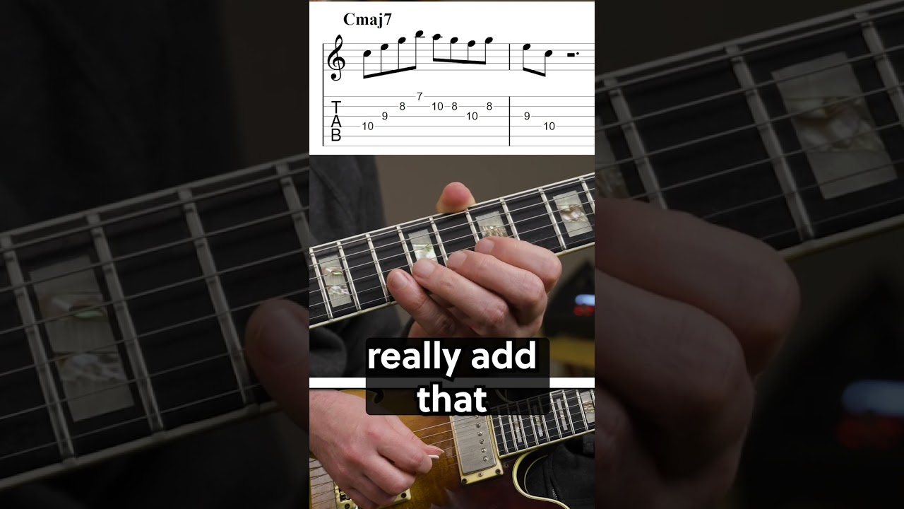 Cmaj7 Jazz Licks 🎸 – 3 Levels from Beginner to Pro