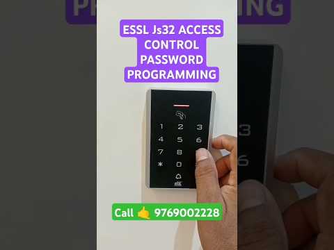 ESSL Js32 access control password programming system #essl #access #control
