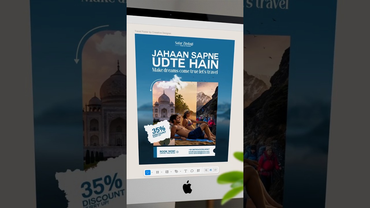 Figma Travel Agency Poster Tutorial โ๏ธ