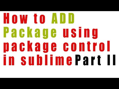 how to install packages using package control in sublime text3