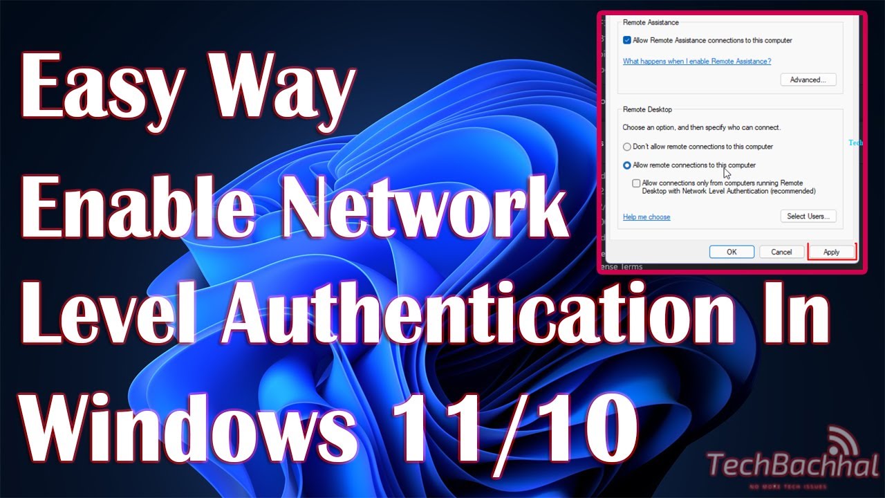 Enable Network Level Authentication in Windows 11 π
