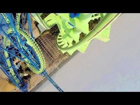 Aftershock front seat on-ride HD POV @60fps Silverwood Theme Park