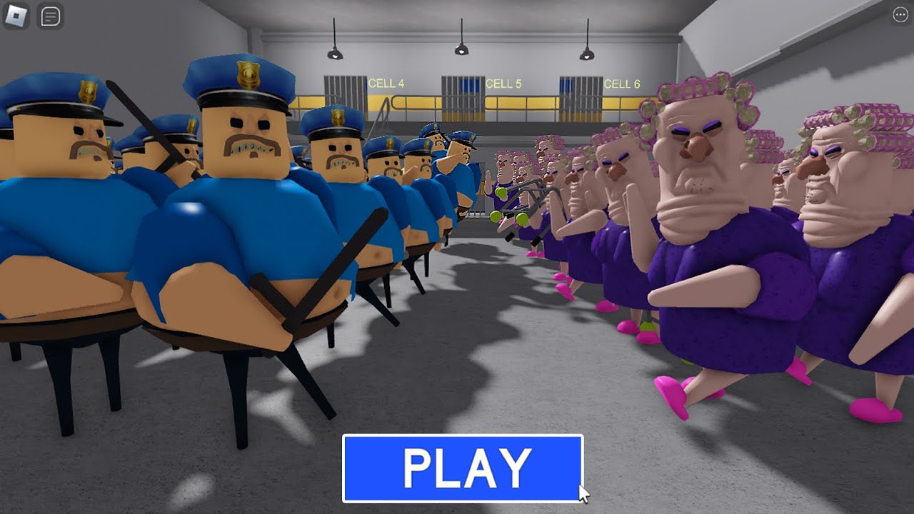 1000 BARRY vs 1000 GRANNIES! Prison Escape 🏃‍♂️