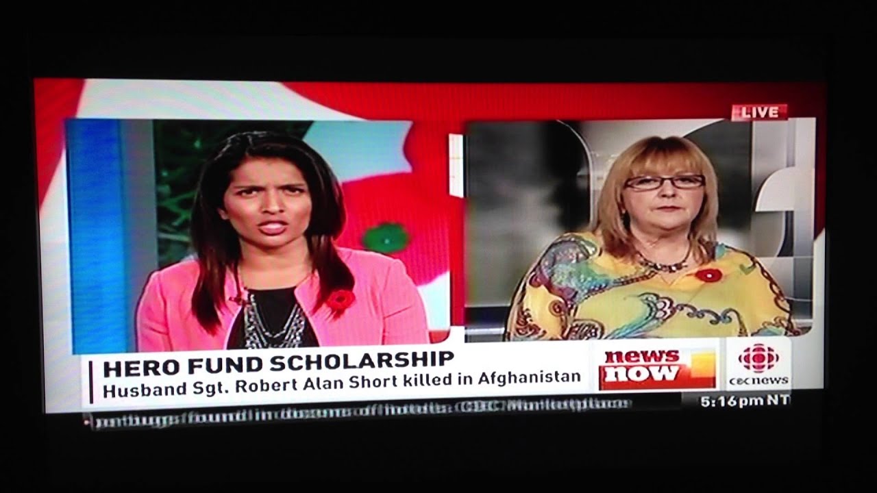Canadian Hero Fund Scholarship Recipient Susan Short Speaks With Reshmi Nair on CBC.