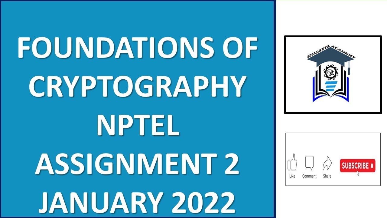 Cryptography Foundations | NPTEL Week 2 Assignment Answers (Jan 2022) 🔐