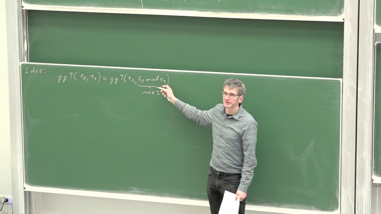 Vorlesung 12: Zahlentheorie für PKC - EEA und die eulersche Phi-Funktion von Christof Paar