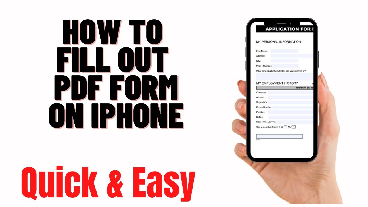 Easiest Way to Fill Out PDF Forms on Your iPhone π±