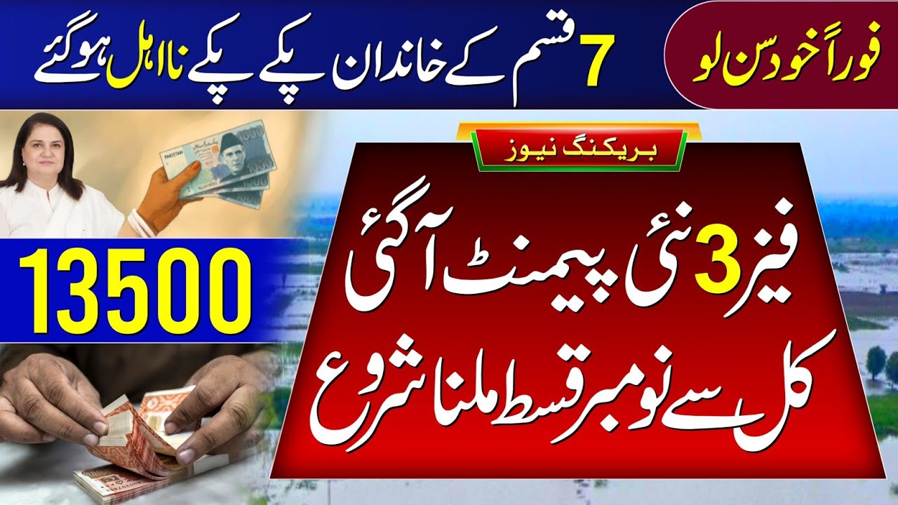 Benazir Kafalat 13500 Check & Ehsaas Program Update