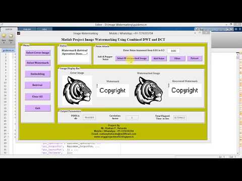 Image Watermarking Using Combined DWT and DCT using Matlab Project with Source Code