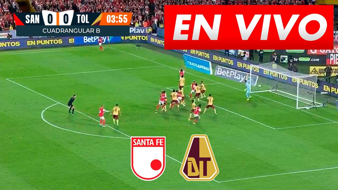 Santa Fe vs Tolima en Vivo - Liga BetPlay 2025 II