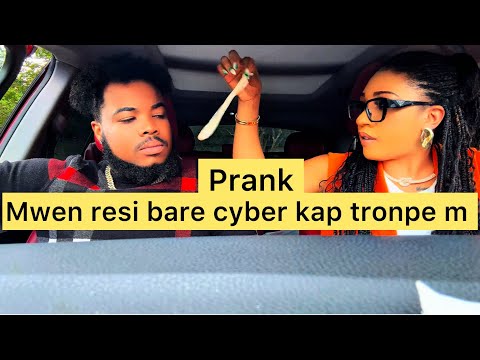Vinn gade Koman Faby bare Cyber kap kouche fanm nan machine li (Prank) @Cyberfanss