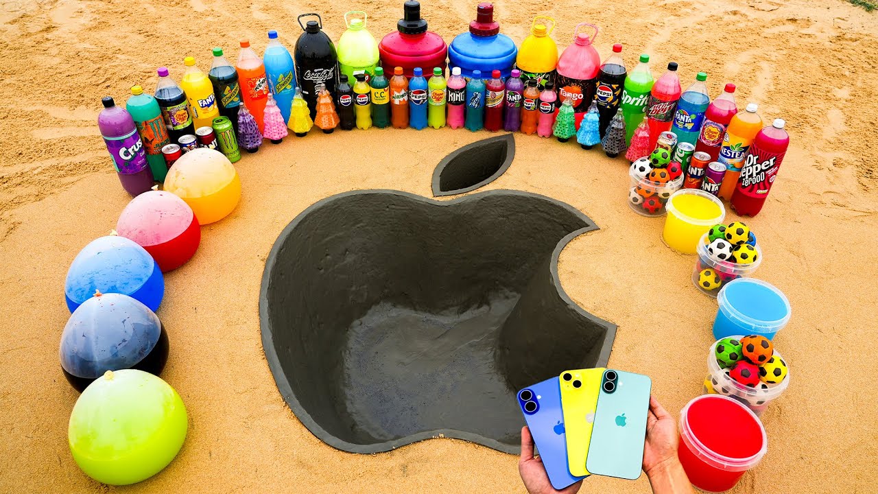 Create an Apple Logo with Cement & Sodas 🍎