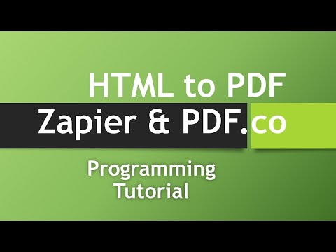 How to Convert an HTML Document to PDF using Zapier & PDF.co