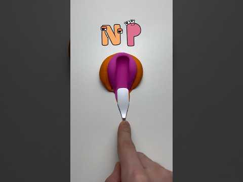 N and P #np #alphabet #colormixing #funny #satisfying #art