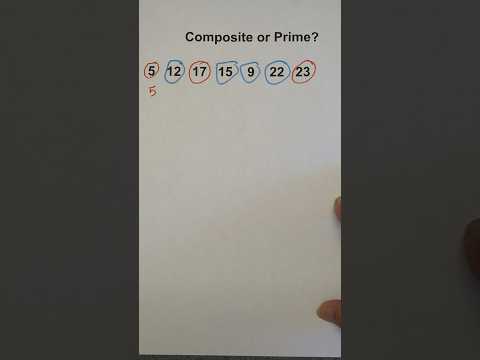 Which numbers are composite and which are prime?