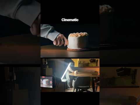 Normal VS Cinematic: Cake version ✨ #cinematic #lighting #cinematography #videography #filmmaking
