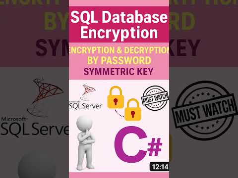 SQL Server Password-Based Encryption & Decryption | Symmetric Key Example #csharp #shorts #sqlserver