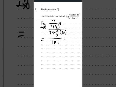 Master L'Hôpital's Rule: IB Math AA HL Question