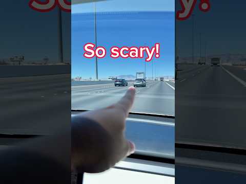 Part 1: SCARY MOMENT 😳 Girl signals for help from the highway. #truecrime #scary #rescue #highway