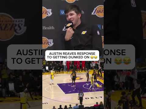 Austin Reaves' hilarious reaction to getting dunked on by Jalen Johnson 😂 #shorts