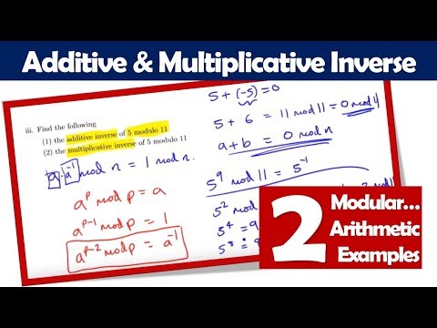 Modular Additive & Multiplicative Inverse – 2 worked examples (video)