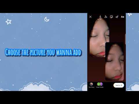 How to put multiple pictures on FB story plus animated text