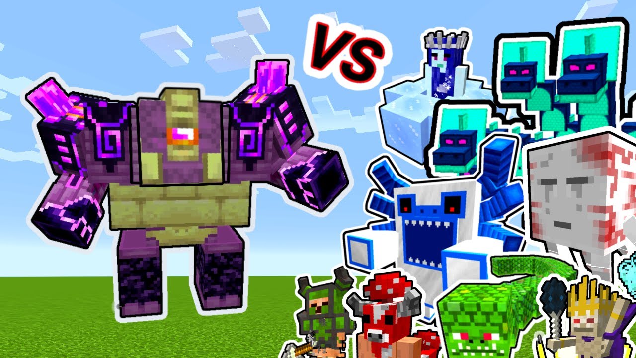 Ender Guardian Versus Twilight Forest Monsters in Minecraft