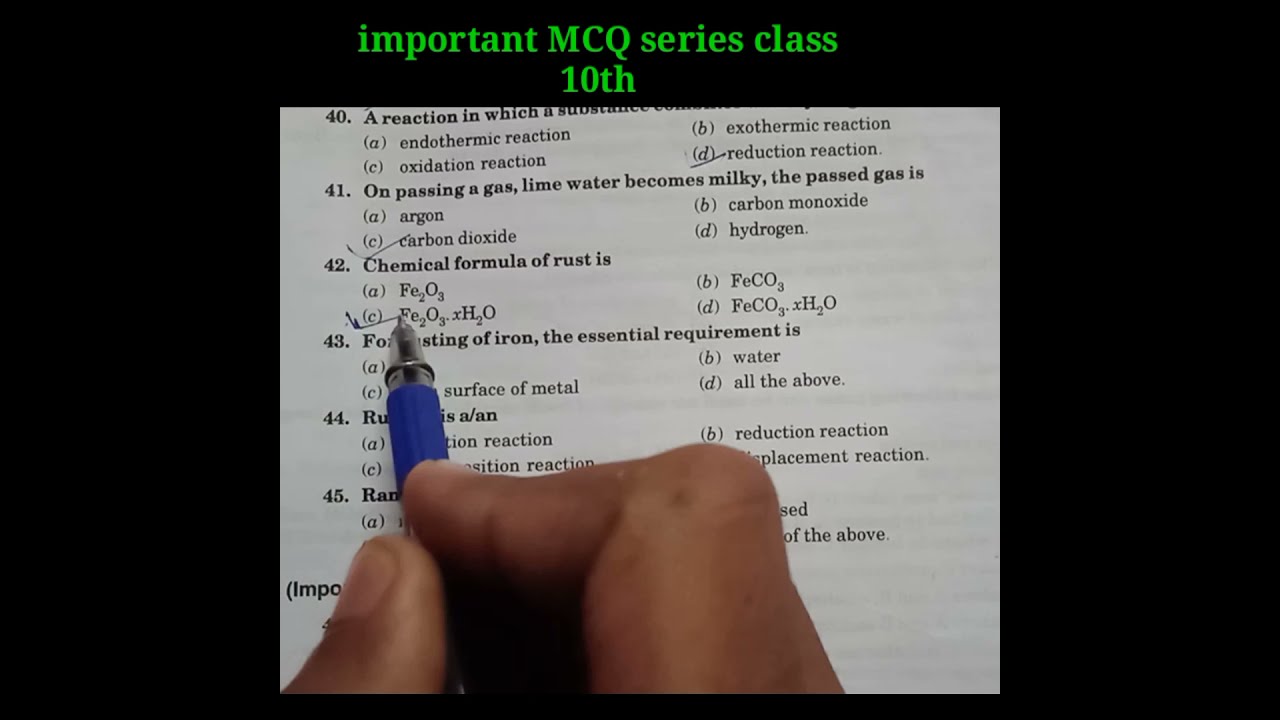 Top MCQs for Class 10 Chemistry Chapter 1 | Quick Revision 🧪