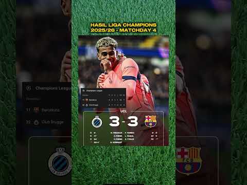 Club Brugge vs Barcelona (3-3) | Hasil Liga Champions Tadi Malam
