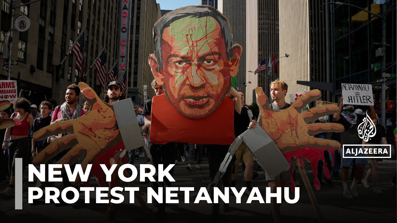 Anti-Netanyahu Protests in New York During UN Speech