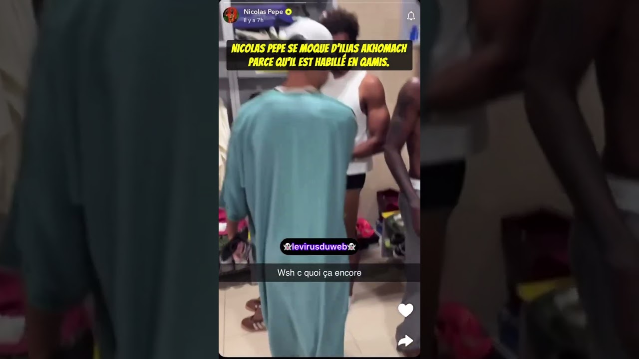 Nicolas Pepe taquine Ilias Akhomach en qamis 😄