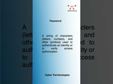CyberSecurity Definitions | Password