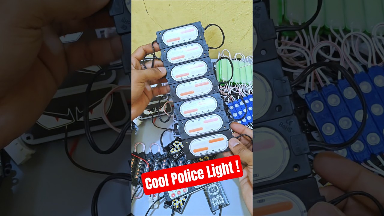 12V Police Red & Blue Parking LED Test 🚓