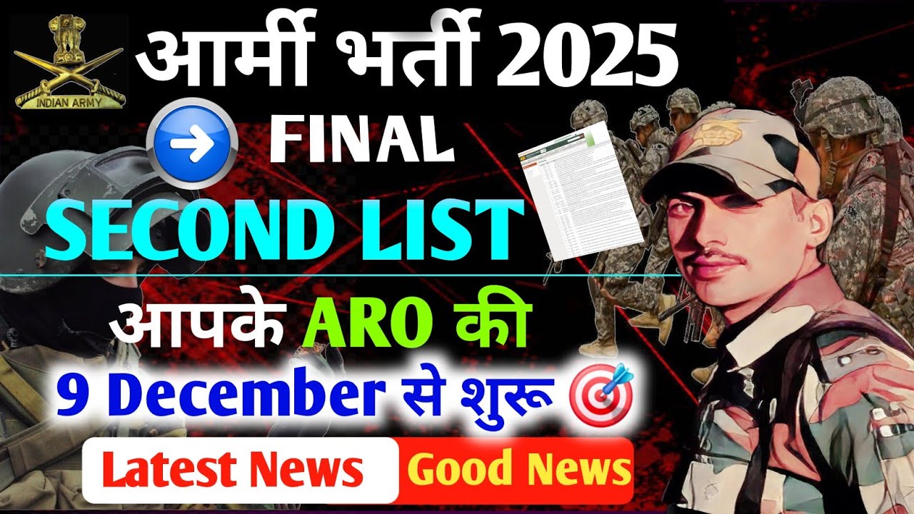 Army Second List 2025 & Final Result 🎖️