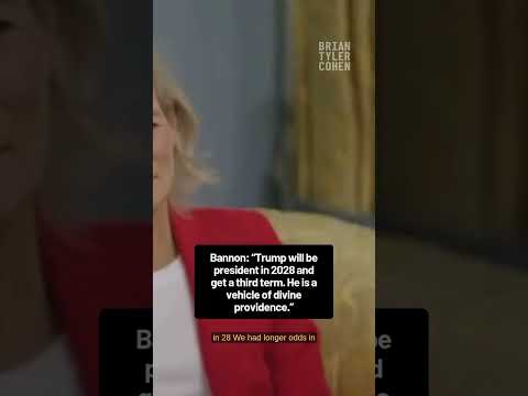 Bannon: "Trump will be president in 2028 and get a third term"