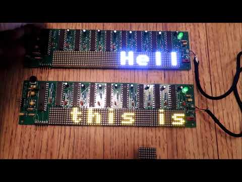 Adafruit Miniature Ultra-Bright 8x8 LED Matrix Scrolling Display Application Microchip PIC