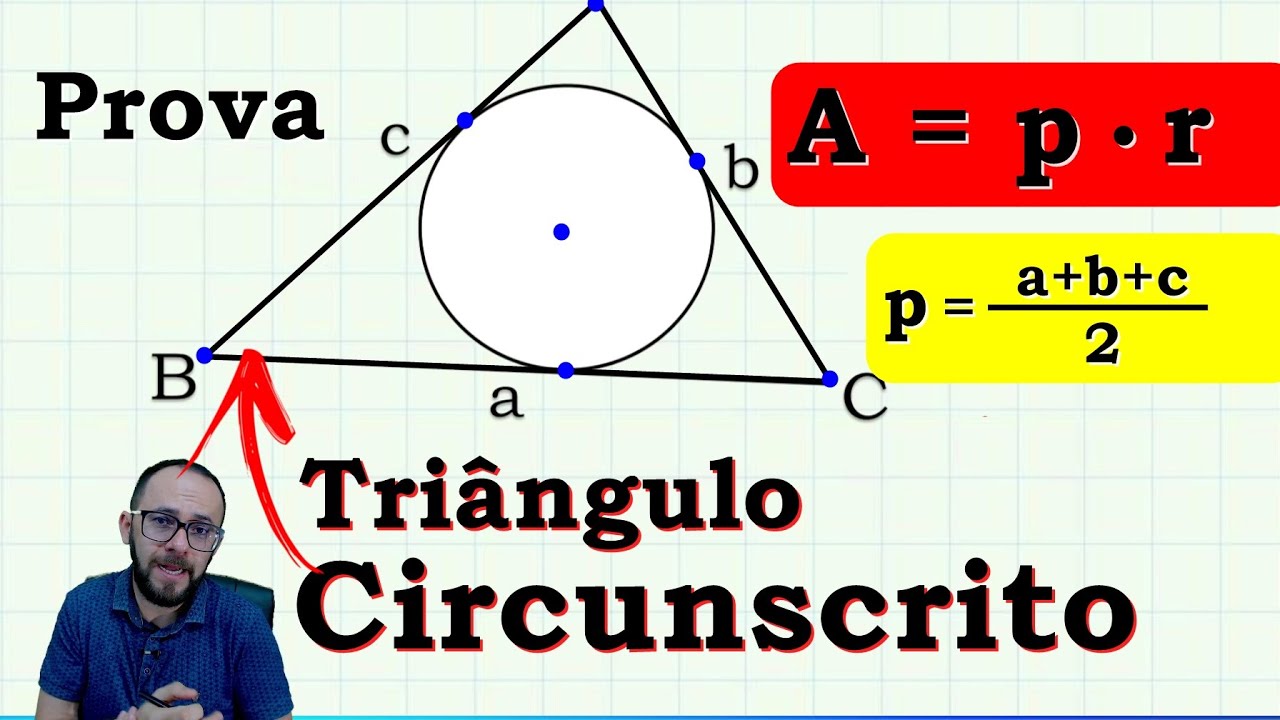 Como Calcular a Área do Triângulo Circunscrito | Geometria Plana 📐